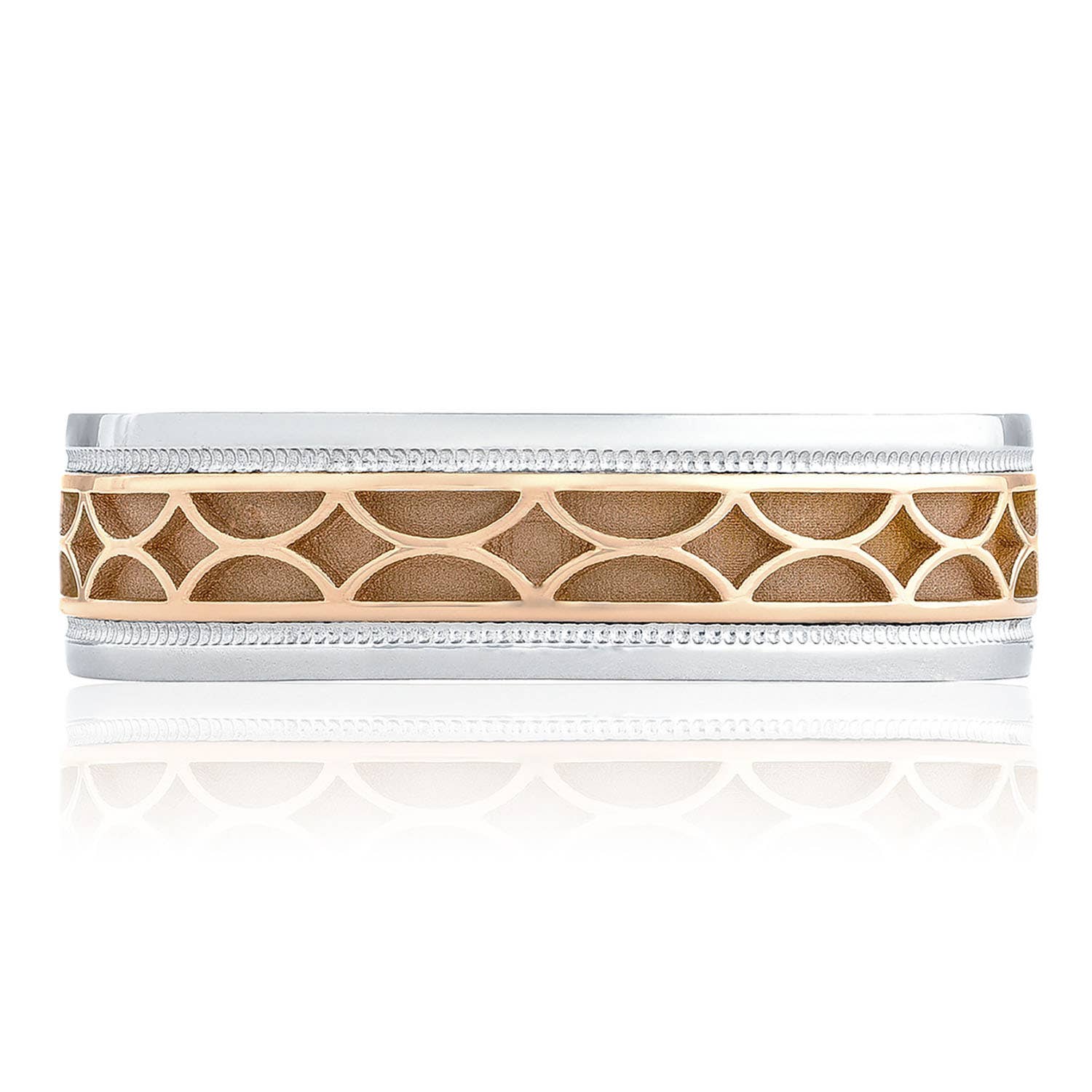 Geometric | Two-Tone Finish Wedding Band 134-6R