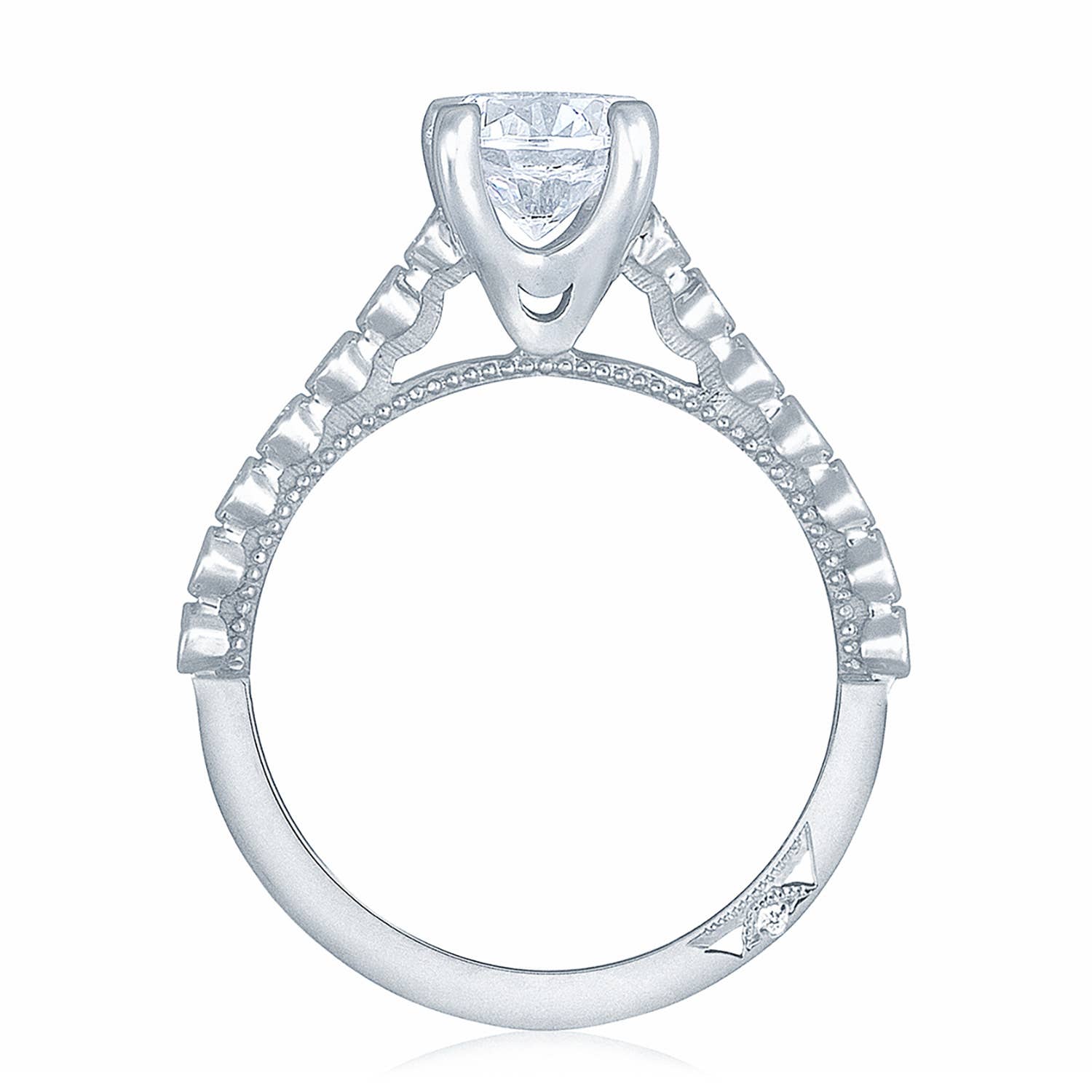 Sculpted Crescent | Round Solitaire Engagement Ring 200-2RD65