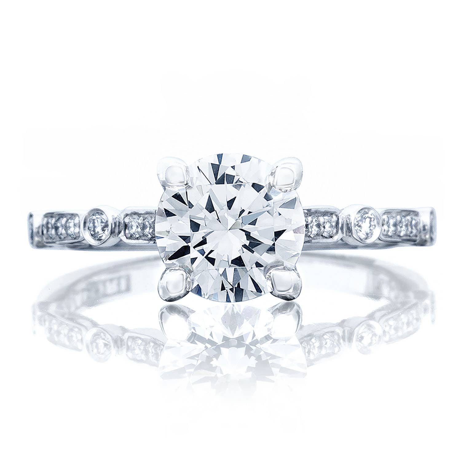 Sculpted Crescent | Round Solitaire Engagement Ring 202-2RD7