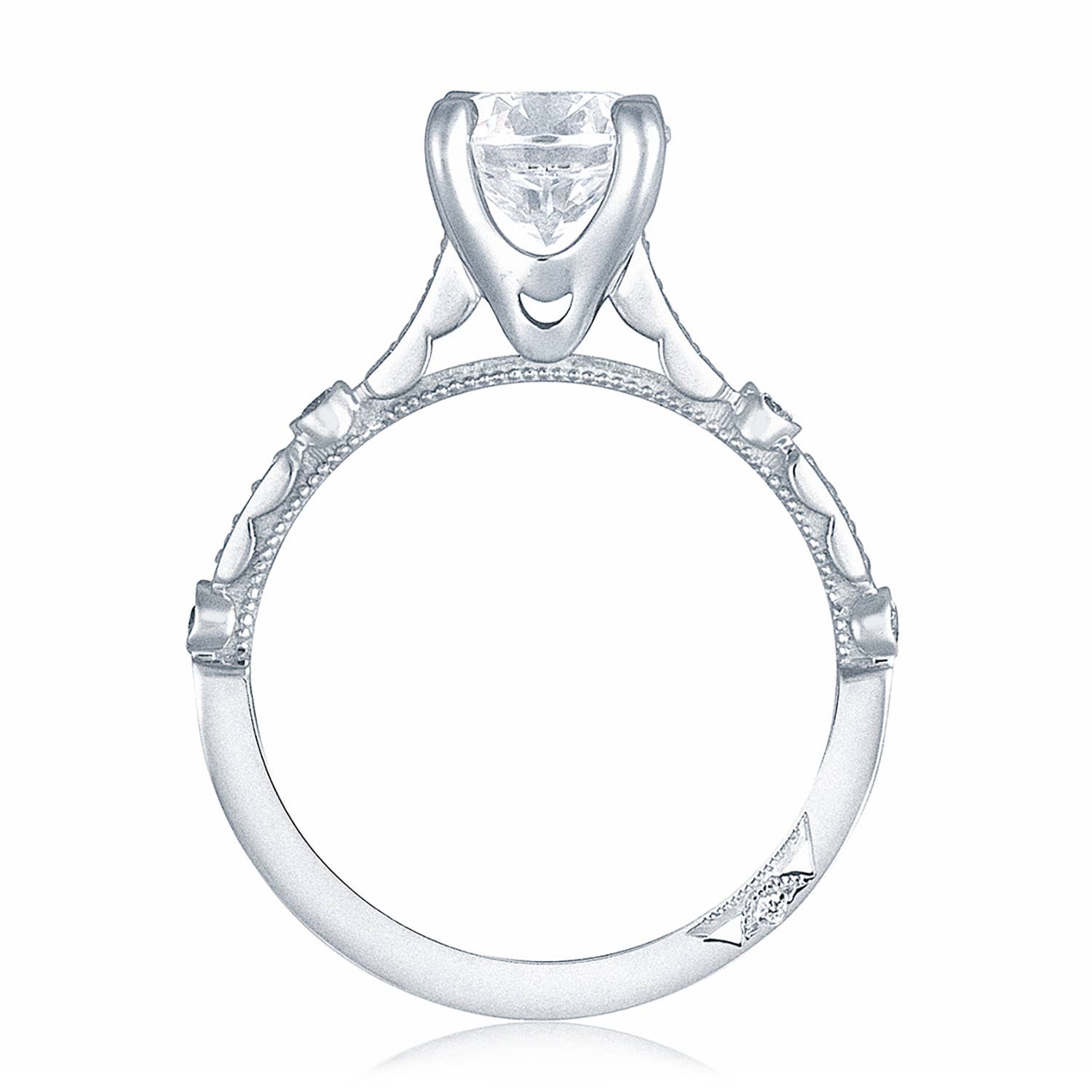 Sculpted Crescent | Round Solitaire Engagement Ring 202-2RD7