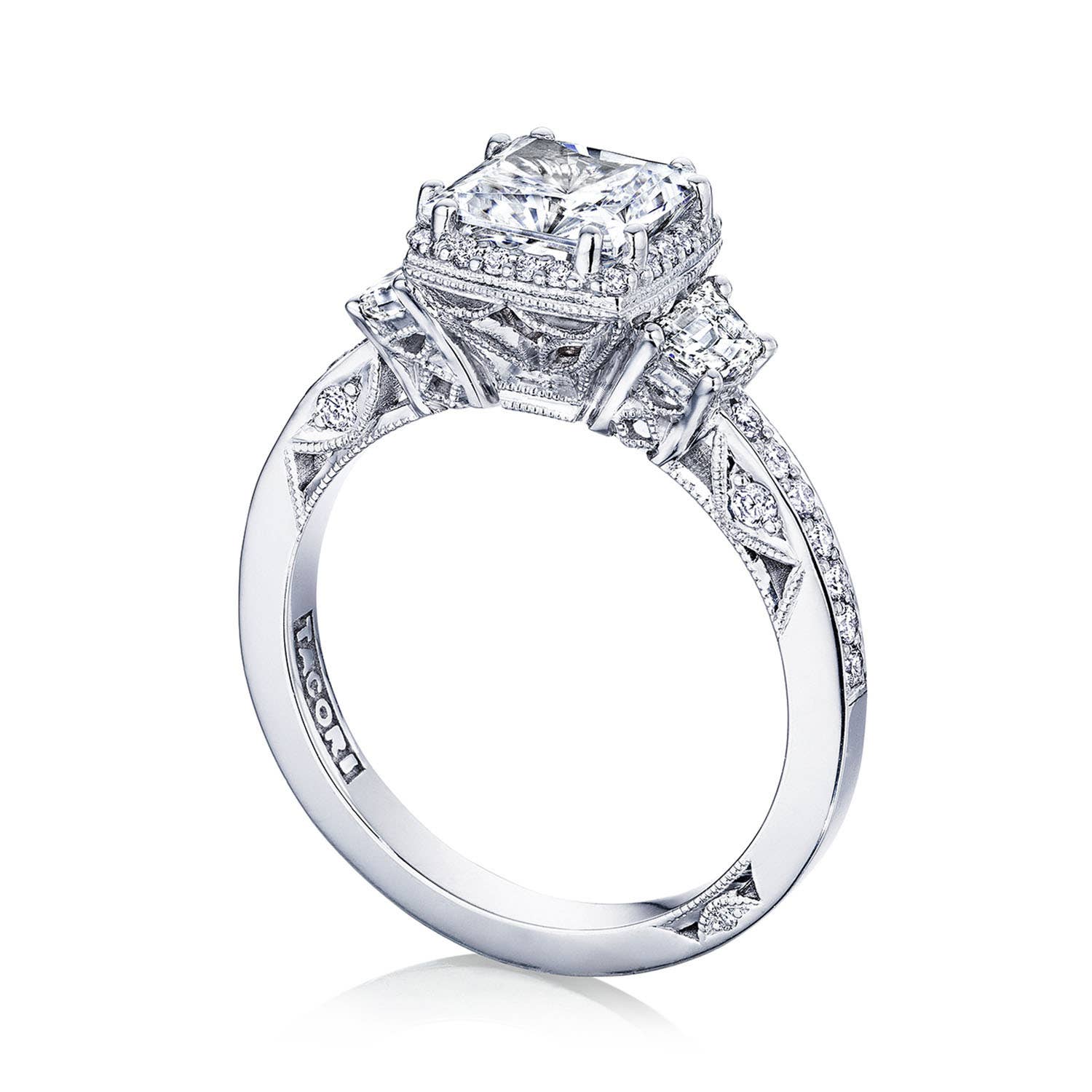 Dantela | Princess 3-Stone Engagement Ring 2663PR65