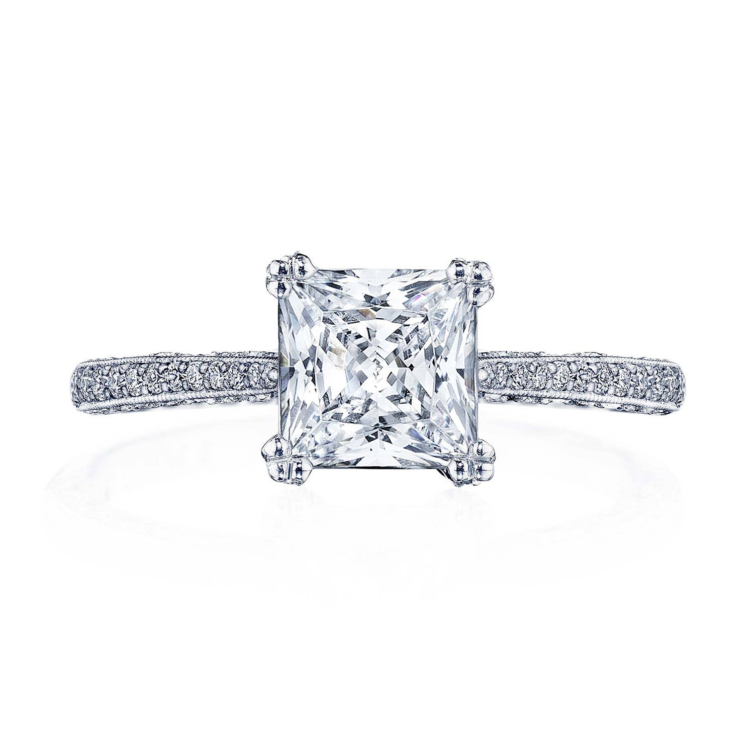 Classic Crescent | Princess Solitaire Engagement Ring 2680PR6