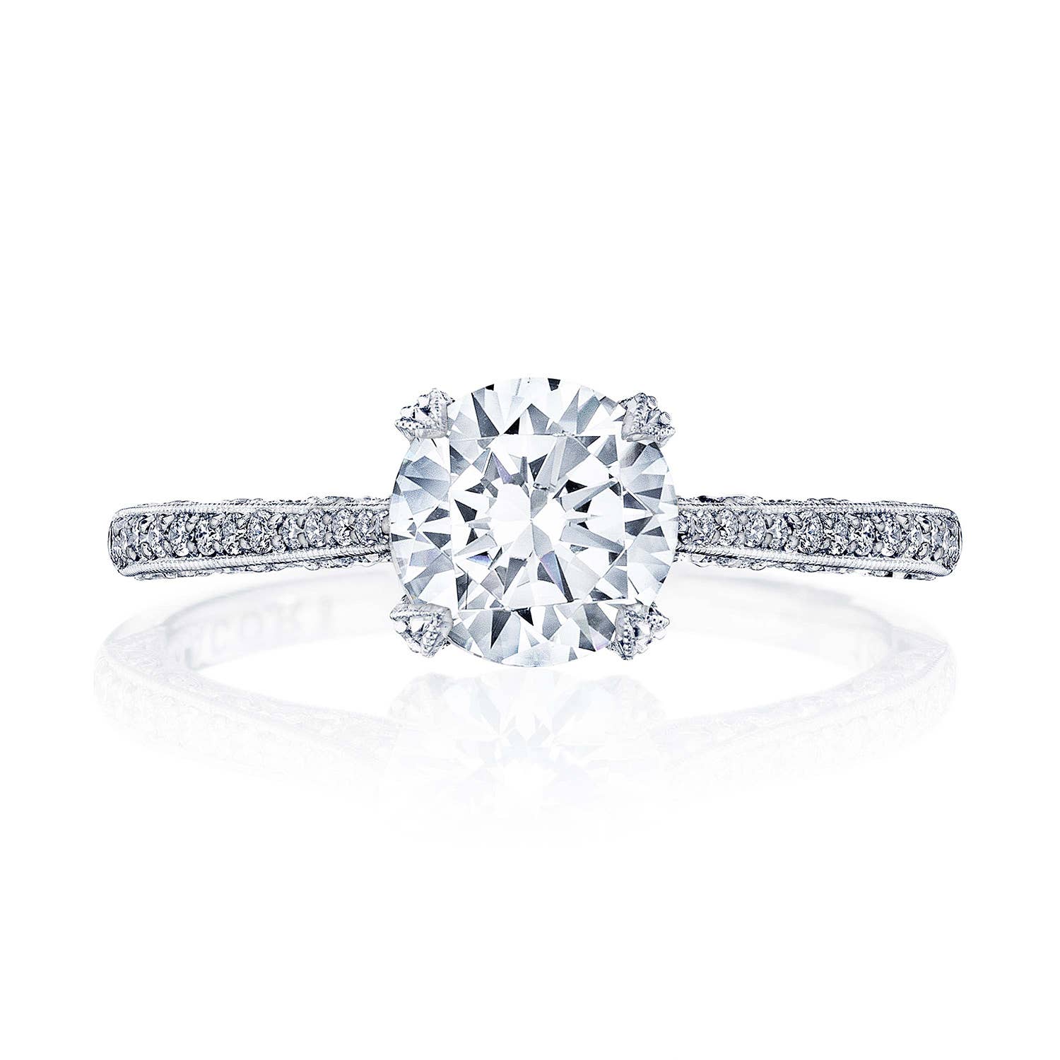 Classic Crescent | Round Solitaire Engagement Ring 2680RD65