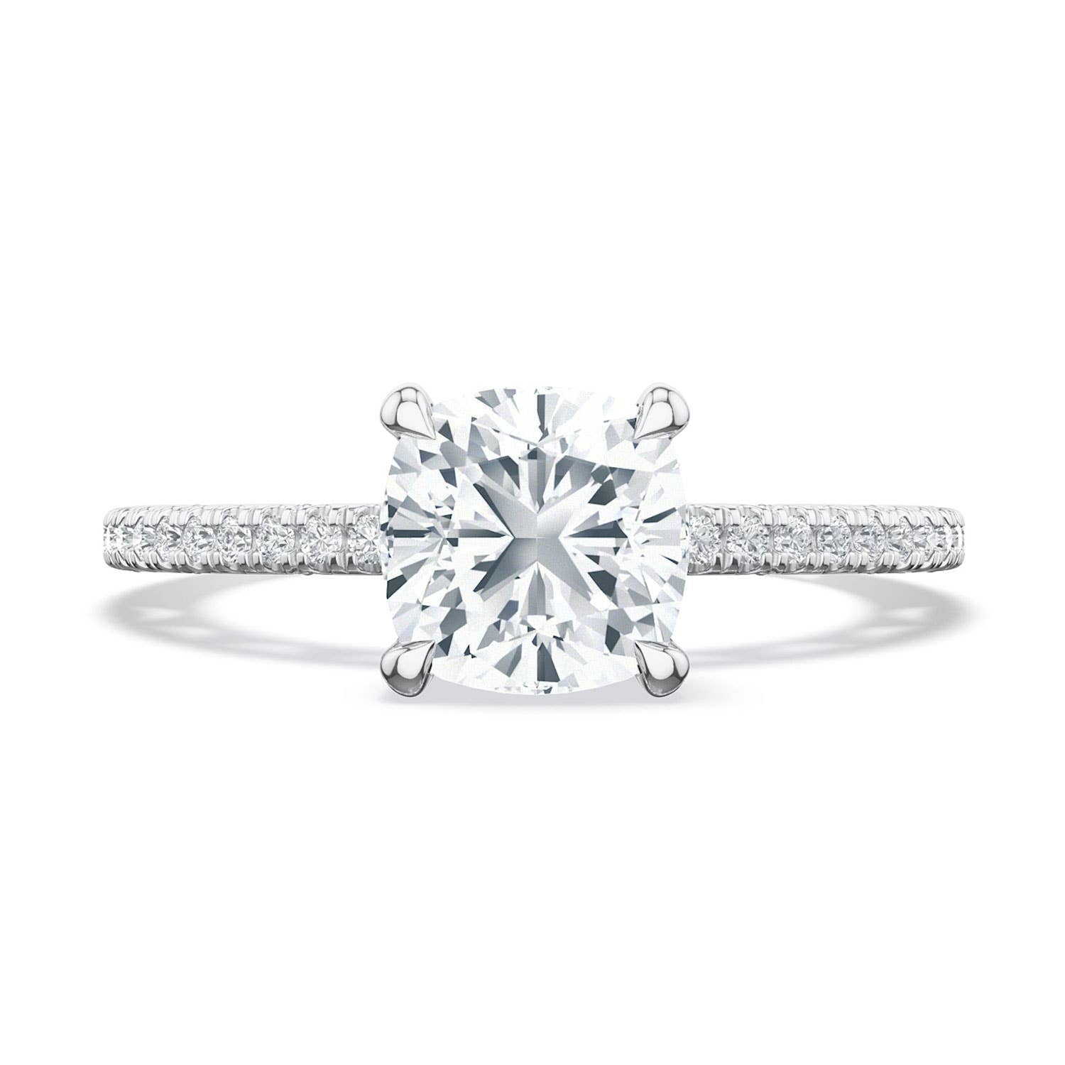 Lunetta Crescent | Cushion Solitaire Engagement Ring 272017CU65