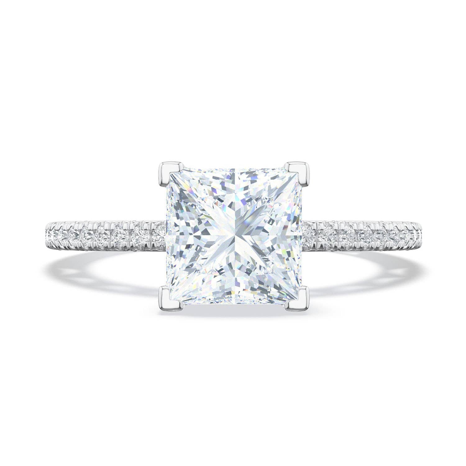 Lunetta Crescent | Princess Solitaire Engagement Ring 272017PR65