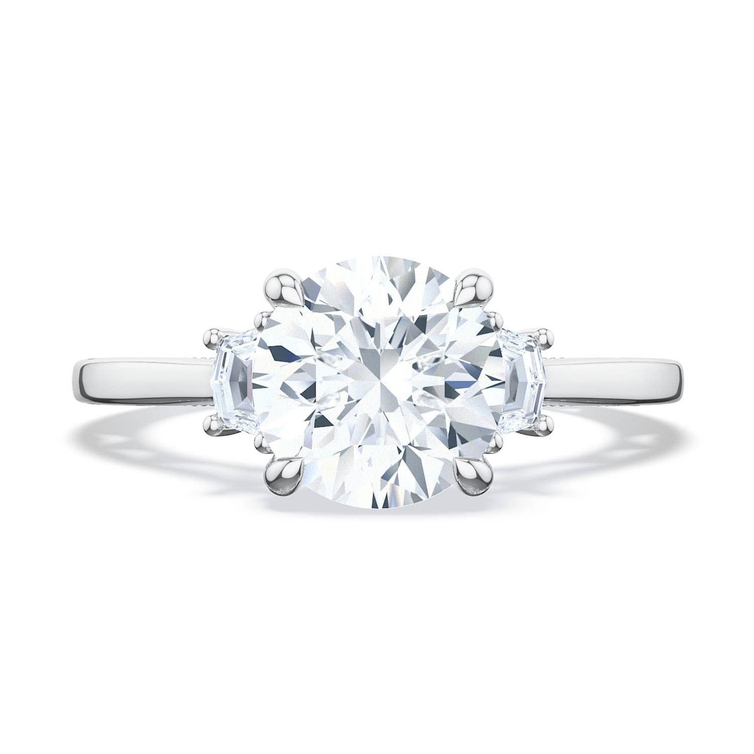 Lunetta Crescent | Round 3-Stone Engagement Ring 272217RD65