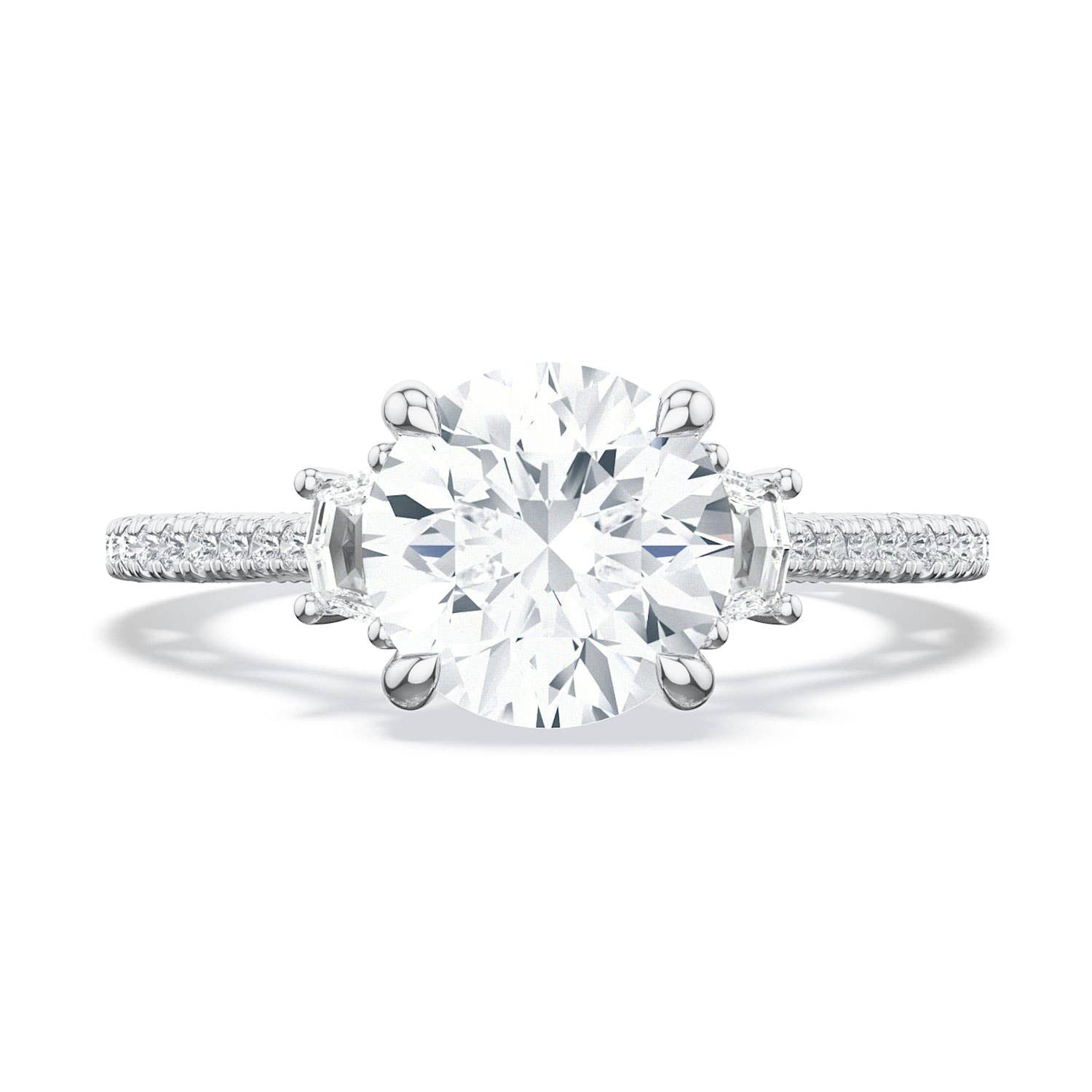 Lunetta Crescent | Round 3-Stone Engagement Ring 272417RD65