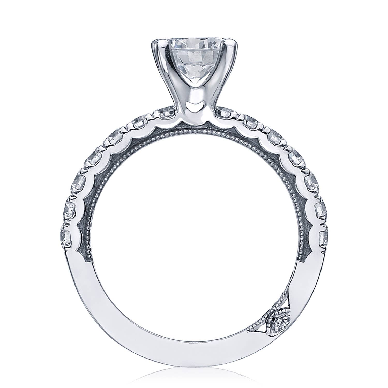 Sculpted Crescent | Round Solitaire Engagement Ring 33-25RD65