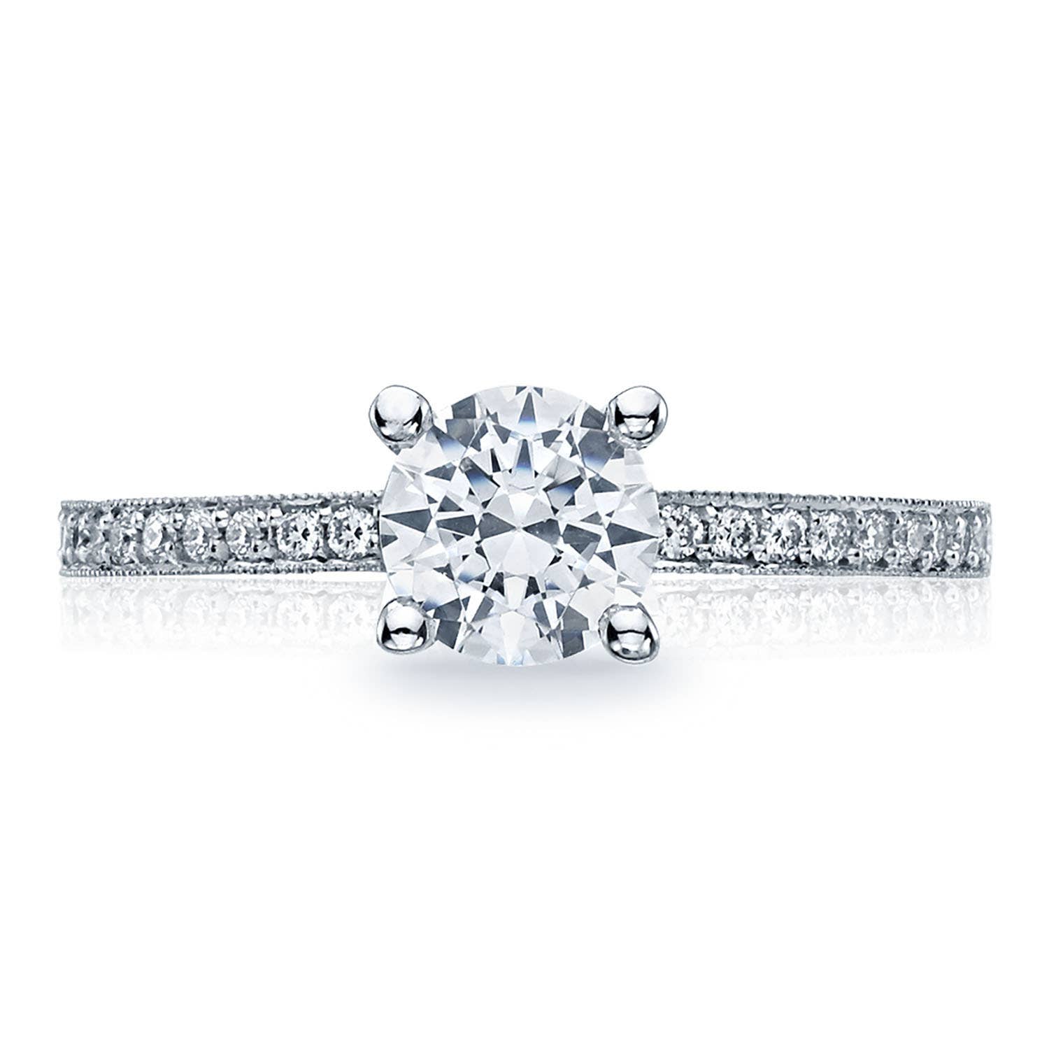 Sculpted Crescent | Round Solitaire Engagement Ring 41-15RD6