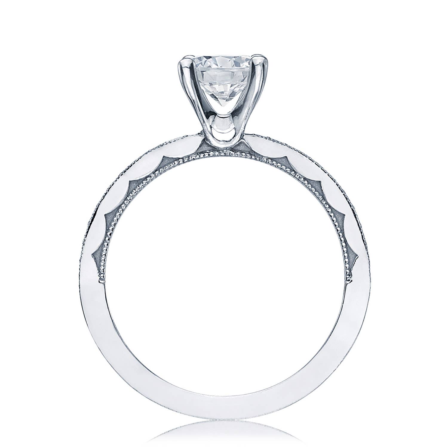 Sculpted Crescent | Round Solitaire Engagement Ring 41-15RD6