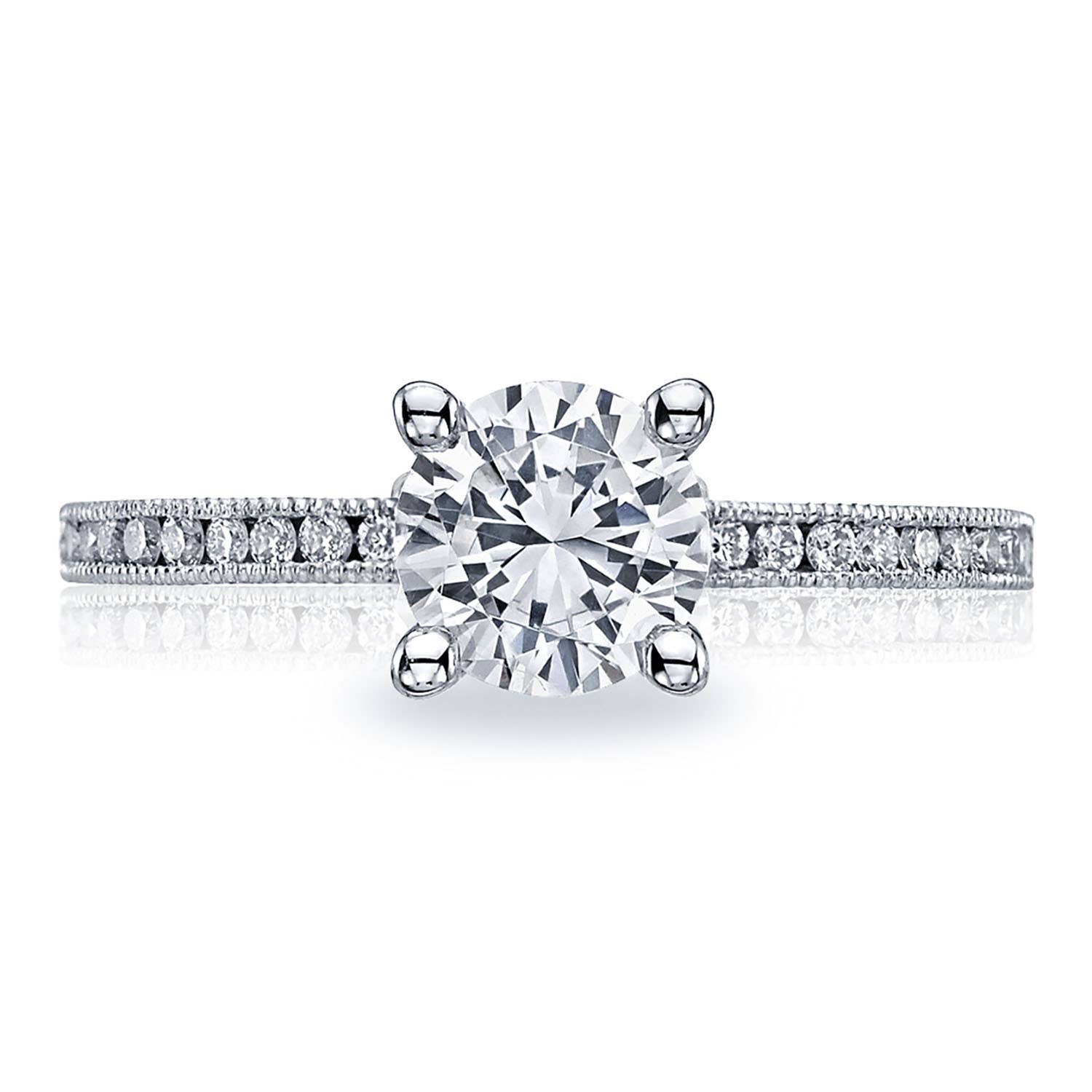 Sculpted Crescent | Round Solitaire Engagement Ring 44-15RD65