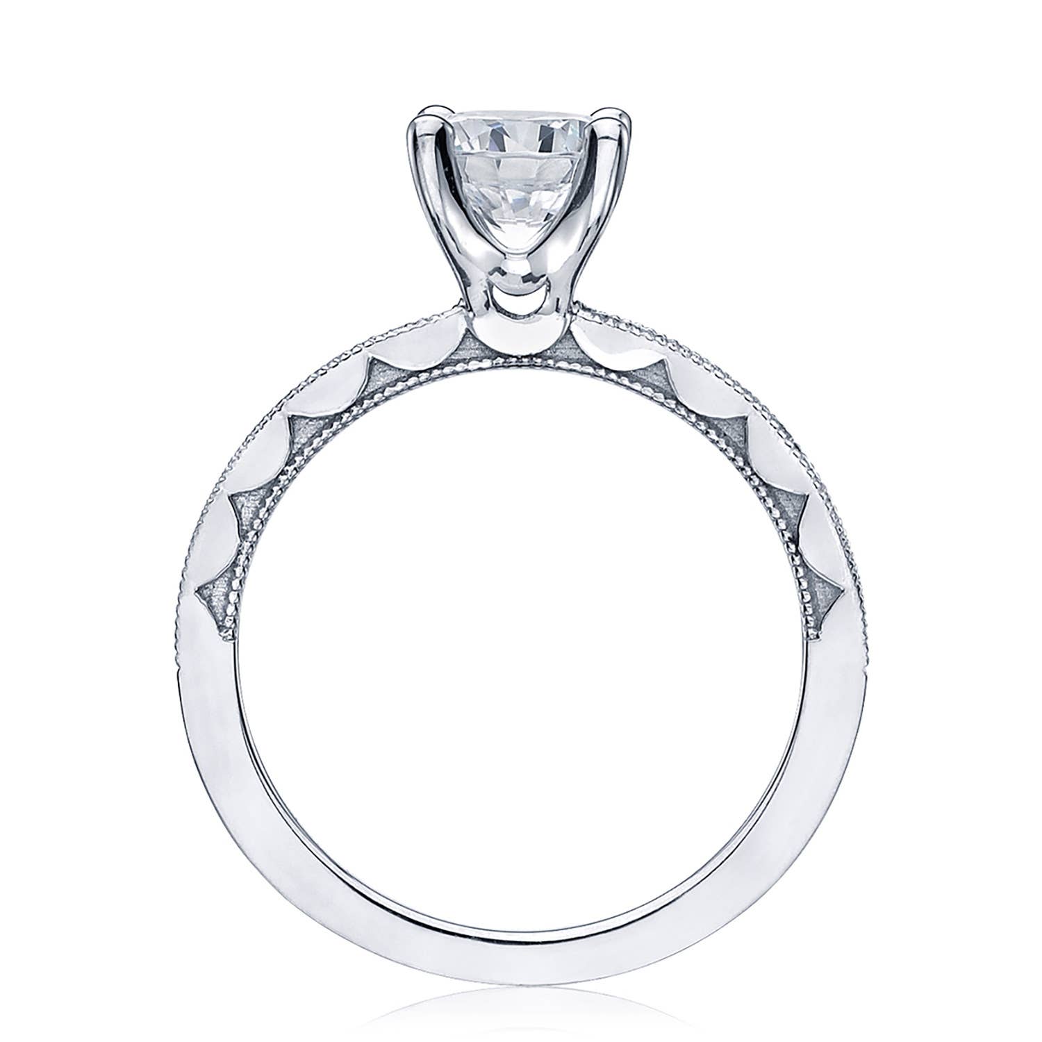 Sculpted Crescent | Round Solitaire Engagement Ring 44-15RD65