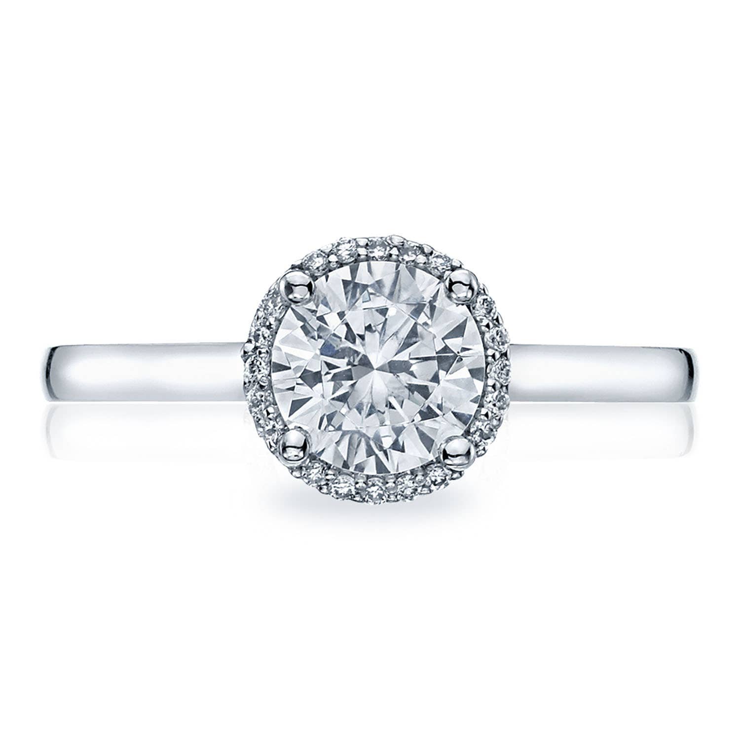 Sculpted Crescent | Round Bloom Engagement Ring 49RD65