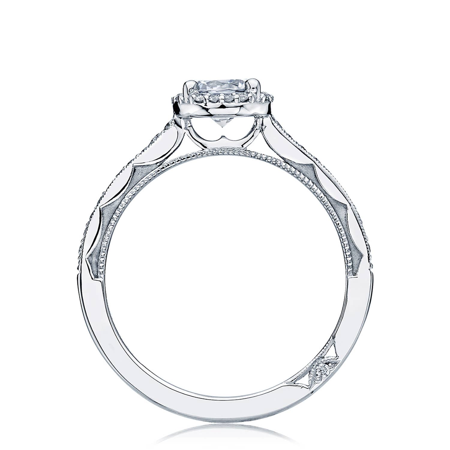 Sculpted Crescent | Round Bloom Engagement Ring 49RDP55