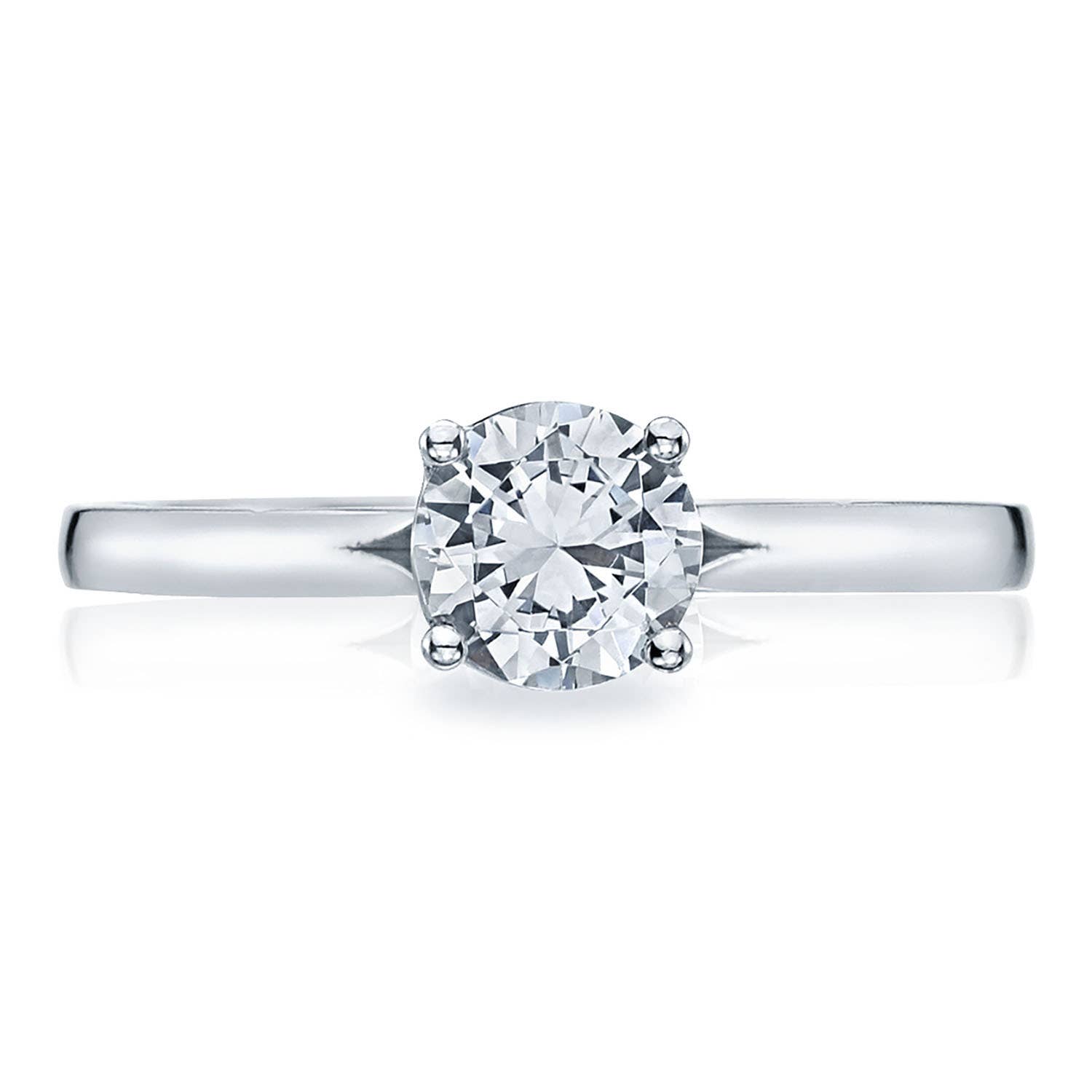 Sculpted Crescent | Round Solitaire Engagement Ring 50RD6
