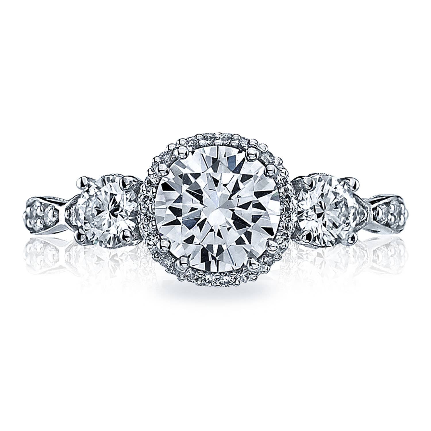 Dantela | Round 3-Stone Engagement Ring 54-2RD65