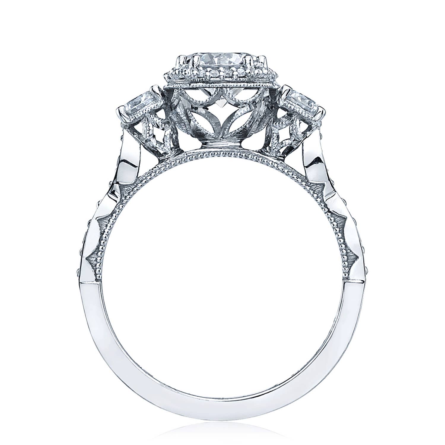 Dantela | Round 3-Stone Engagement Ring 54-2RD65