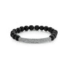 Black Onyx Bracelet with Diamond Bar - 8mm  B0001176 - TBird