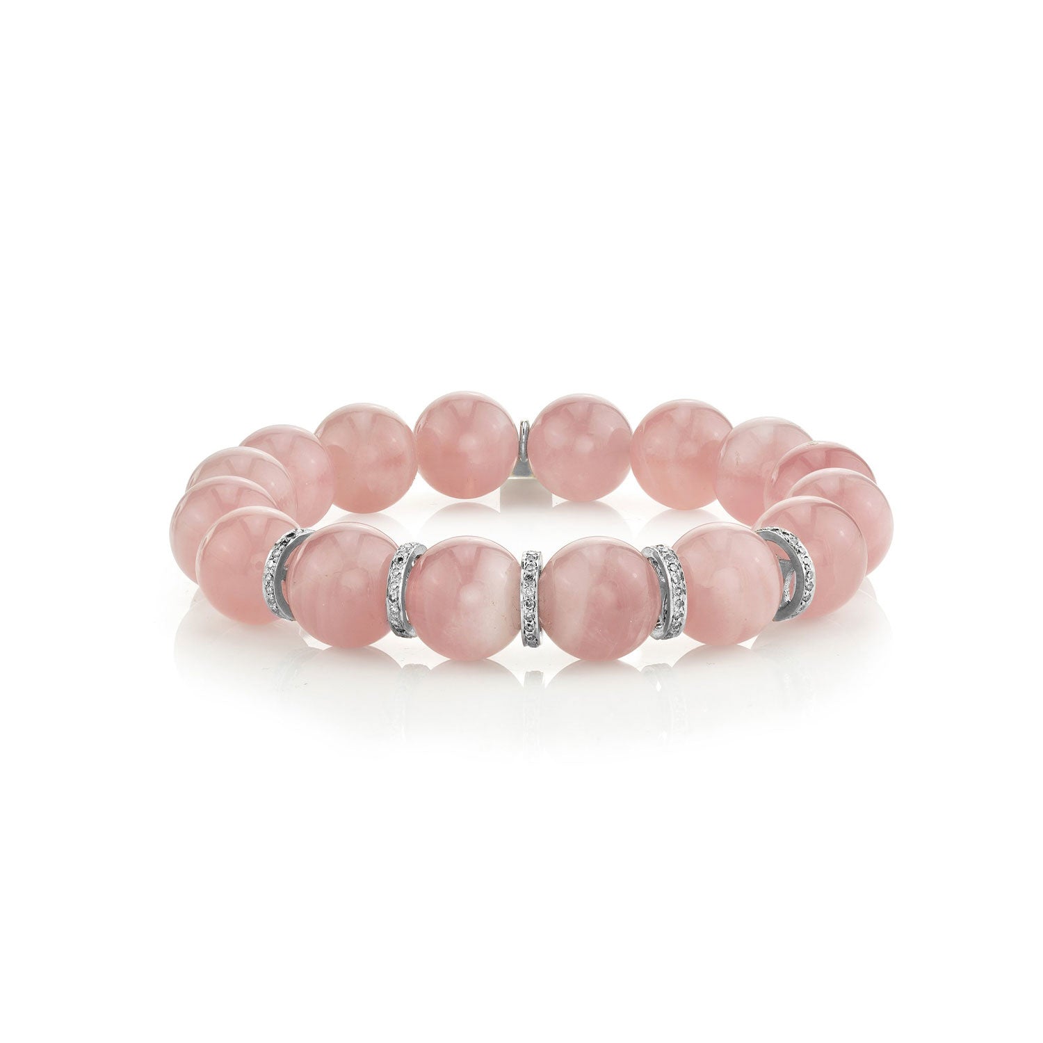 Rosy Outlook Rose Quartz and Diamond Bracelet  B0001792 - TBird