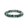 Raw Emerald Bracelet with Diamond Donut Bead  B0001859 - TBird