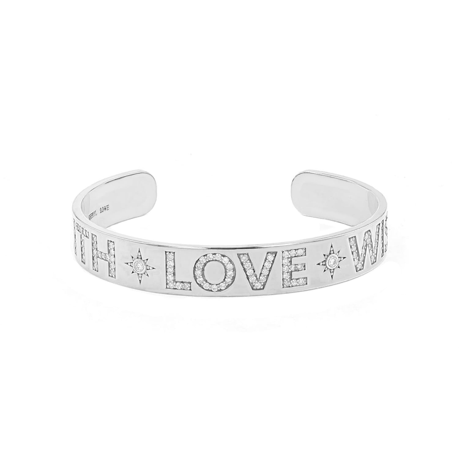 Faith Love Wisdom Diamond Cuff Bracelet B0003191 - TBird