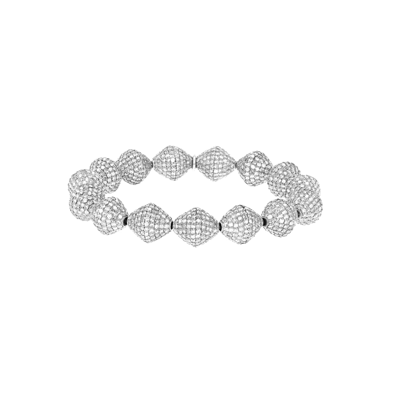 Diamond Bicone Stretch Bead Bracelet B0003370 - TBird