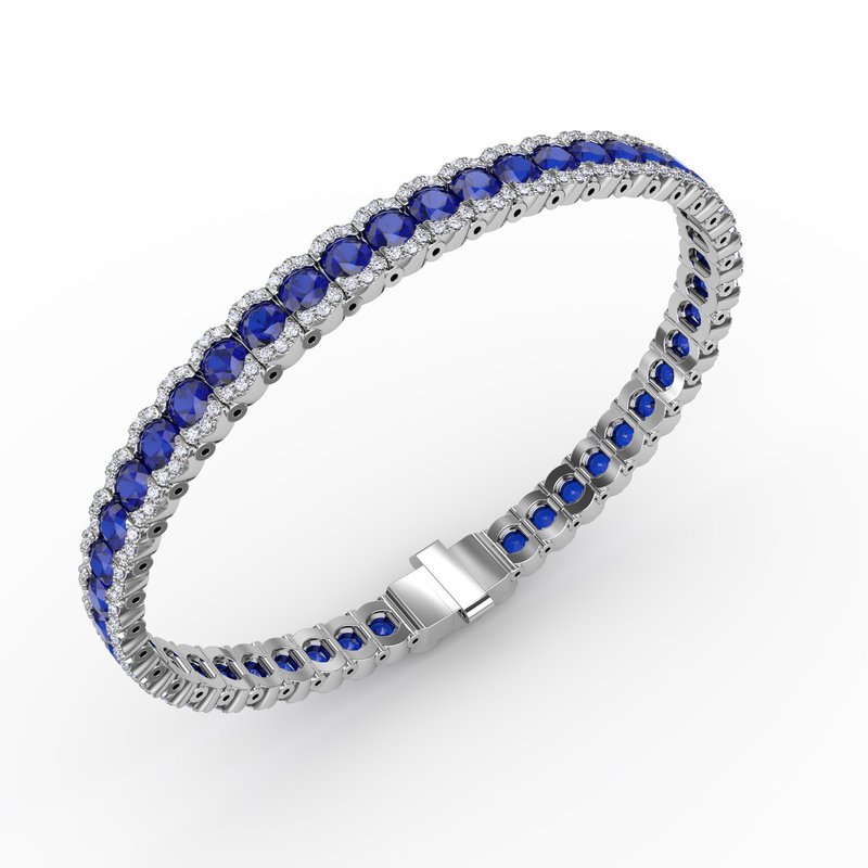 Brilliant in Blue Sapphire and Diamond Bracelet B1550S - TBird