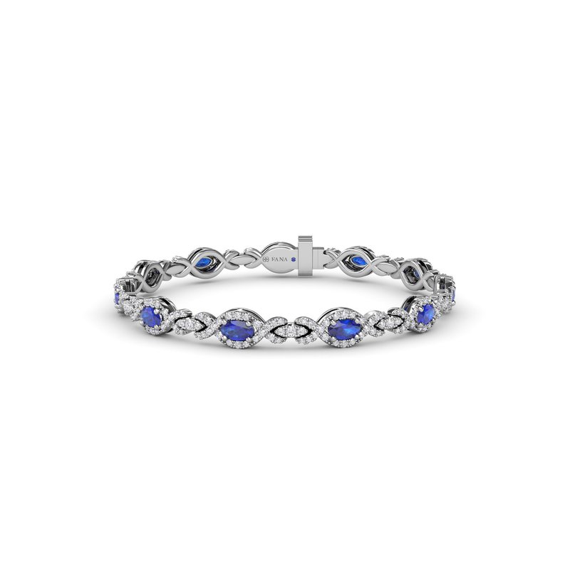 Love Knot Sapphire and Diamond Bracelet B1884S - TBird