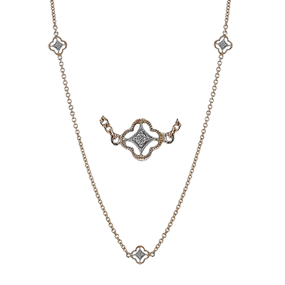 Necklace in 18k Gold with Diamonds CH140-R - TBird