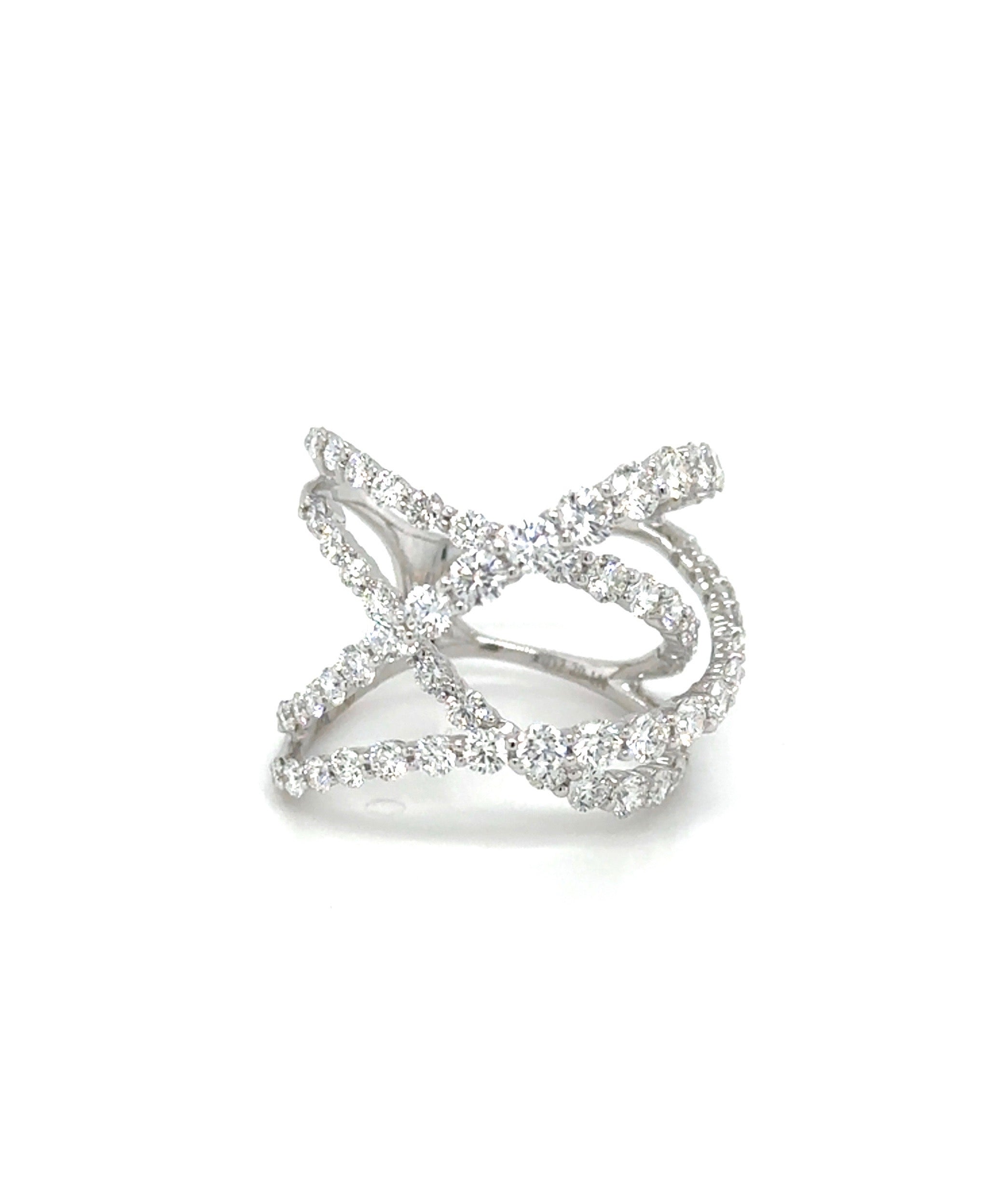 Criss Cross Diamond Ring 481-JSA