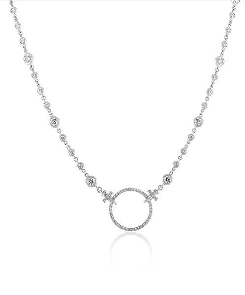 Diamond Bezel Chain with Circular Shaped Clasp 502-JSA