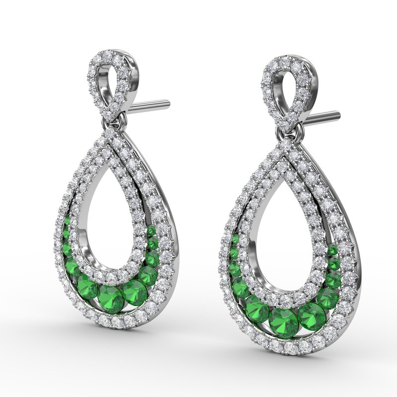 Bedazzled Drop Earrings ER1685E - TBird