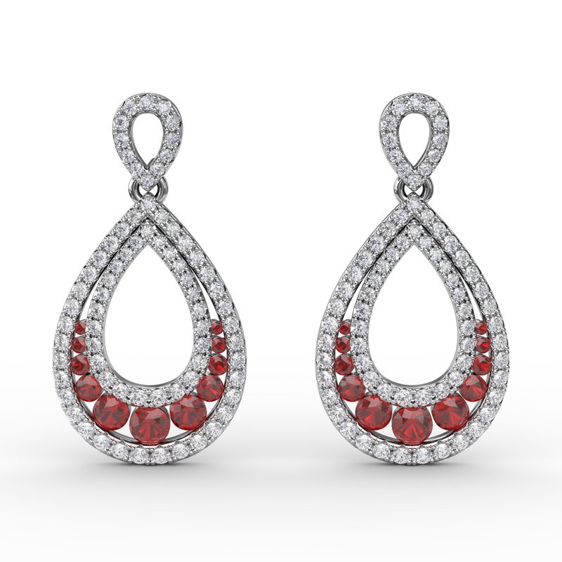 Bedazzled Drop Earrings ER1685R - TBird