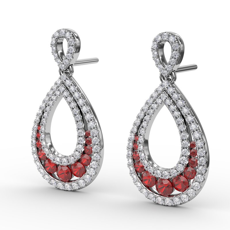 Bedazzled Drop Earrings ER1685R - TBird