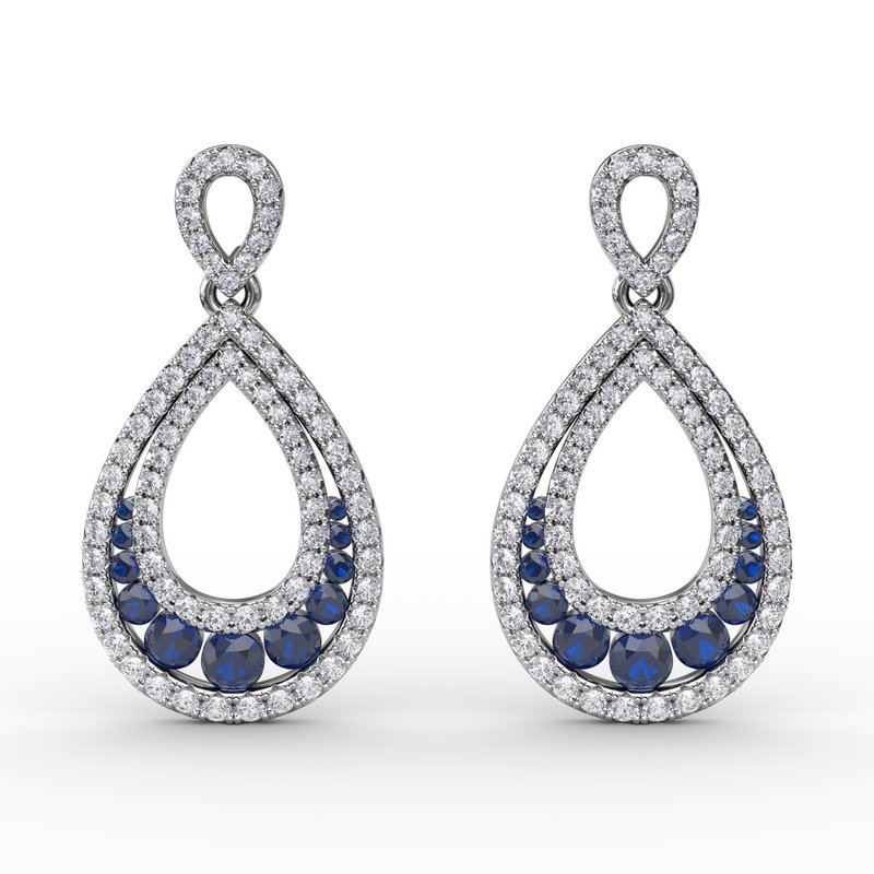 Bedazzled Drop Earrings ER1685S - TBird