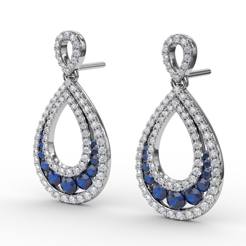 Bedazzled Drop Earrings ER1685S - TBird