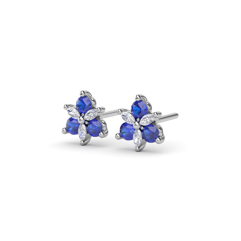 Trio Stud Sapphire and Diamond Earrings ER1894S - TBird