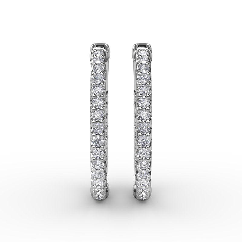 1.35ct Diamond Hoop Earrings ER4892 - TBird