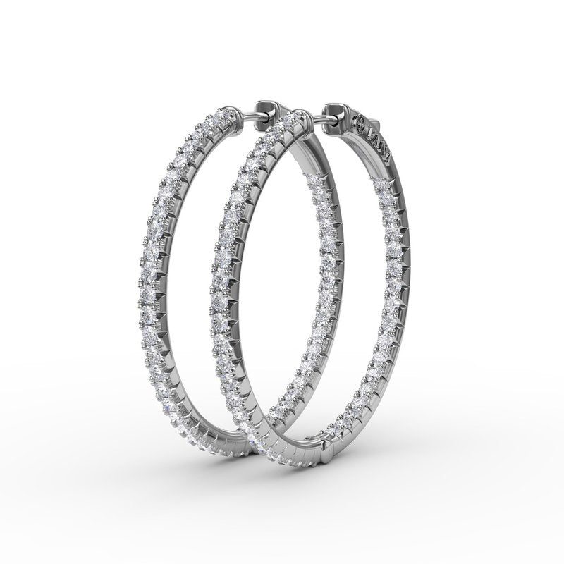 2.10ct Diamond Hoop Earrings ER4895 - TBird