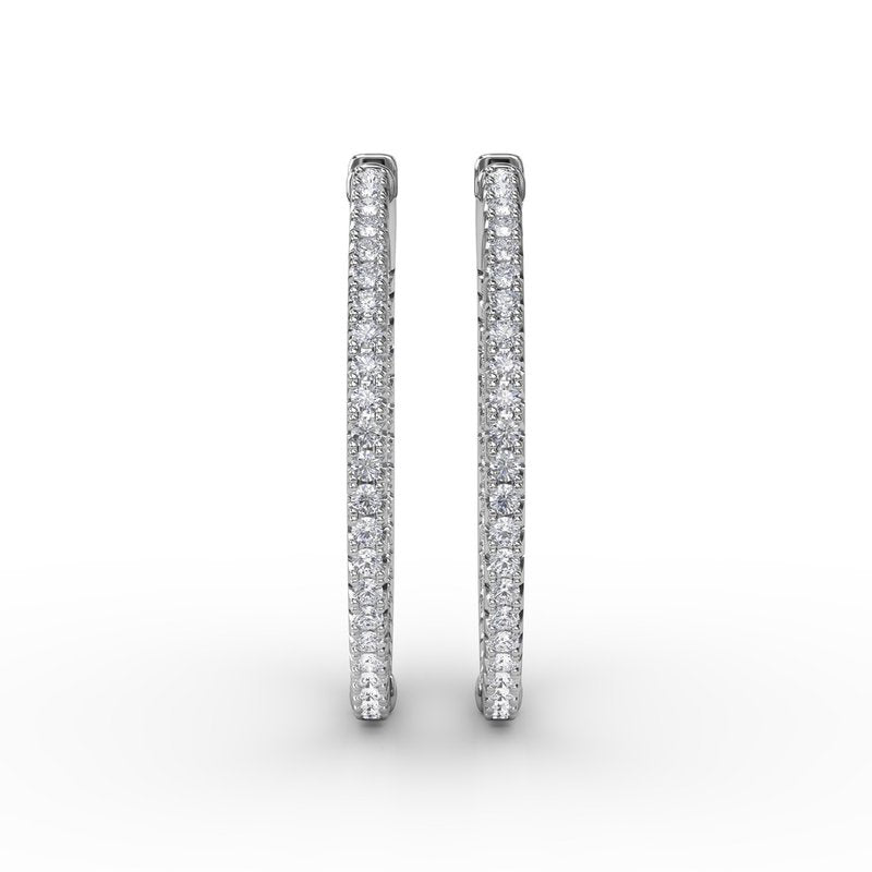 2.10ct Diamond Hoop Earrings ER4895 - TBird