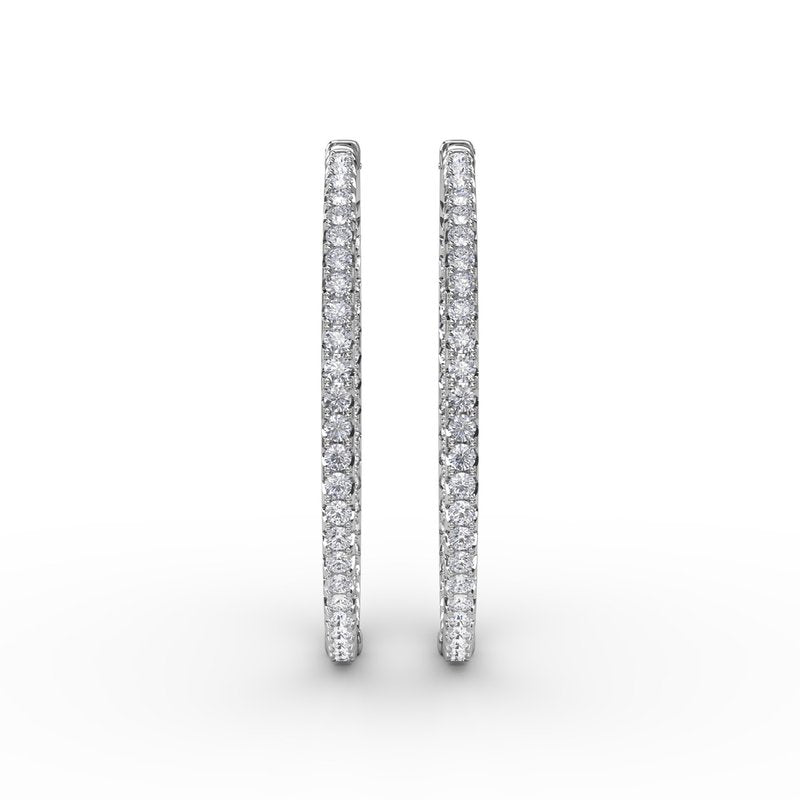 4.32ct Diamond Hoop Earrings ER4898 - TBird