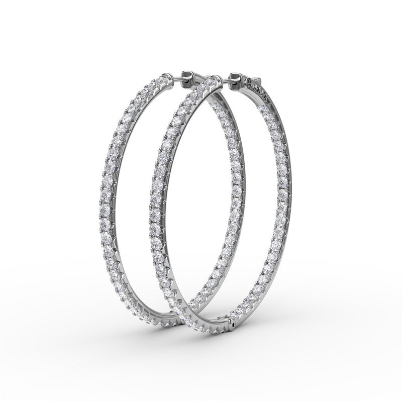 4.32ct Diamond Hoop Earrings ER4898 - TBird