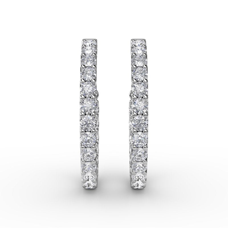 4.1ct Diamond Hoop Earrings ER4928 - TBird