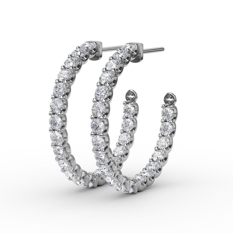 4.1ct Diamond Hoop Earrings ER4928 - TBird