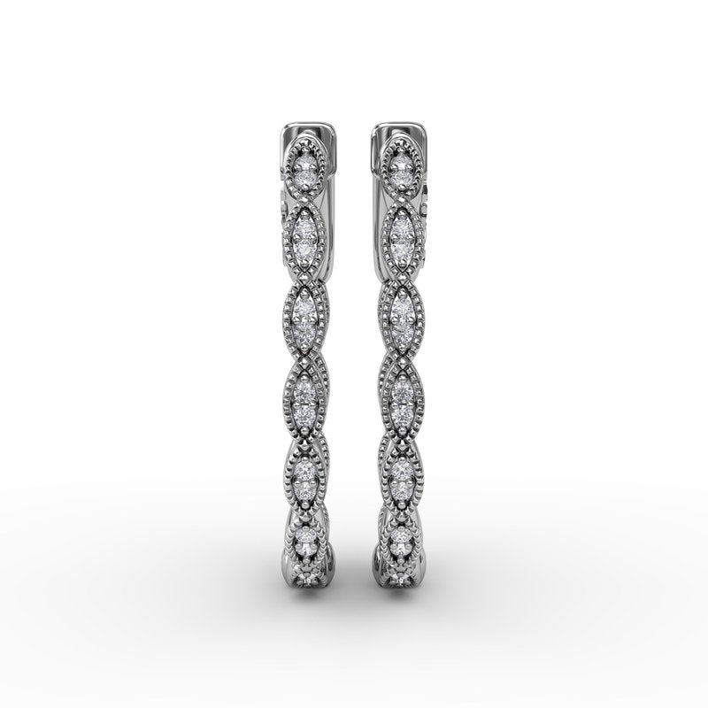 Flawless Filigree Diamond Hoops ER4950 - TBird