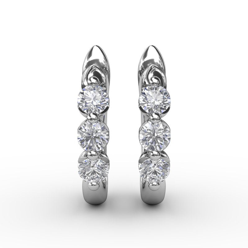 Dainty and Delightful Diamond Hoop Earrings ER5014 - TBird