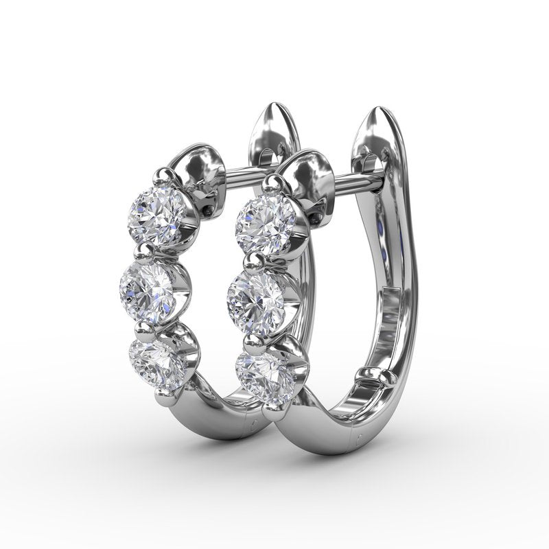 Dainty and Delightful Diamond Hoop Earrings ER5014 - TBird