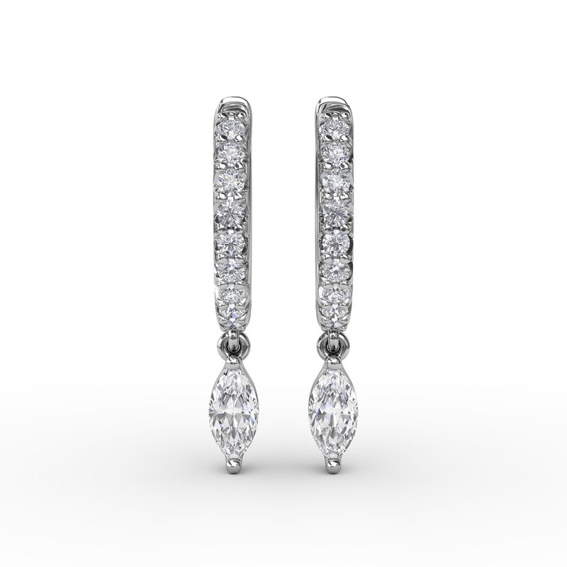 Marquise Diamond Drop Earrings ER5068 - TBird