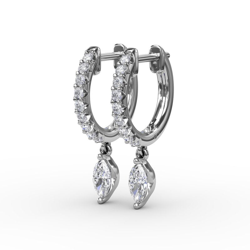 Marquise Diamond Drop Earrings ER5068 - TBird