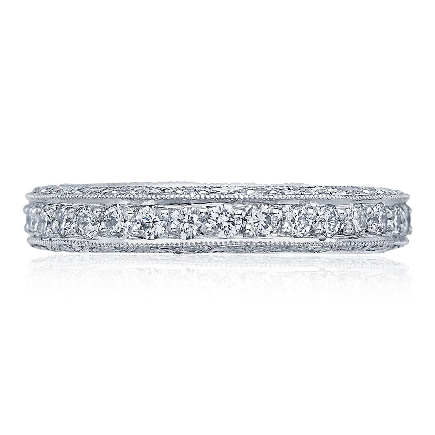 Classic Crescent | Pavé Diamond Wedding Band HT2229